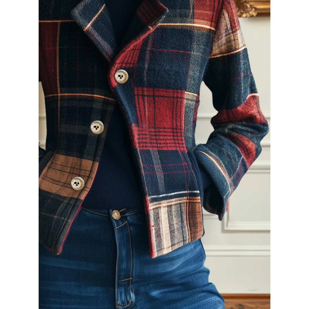 PlaidHeritage™ – Tailored Patchwork Wool Jacket