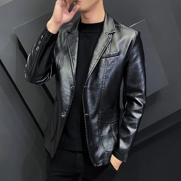 Elias™ – Leather blazer for men with timeless style