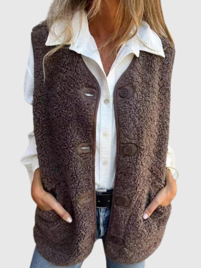 Judith™ Cozy Button Knit Vest
