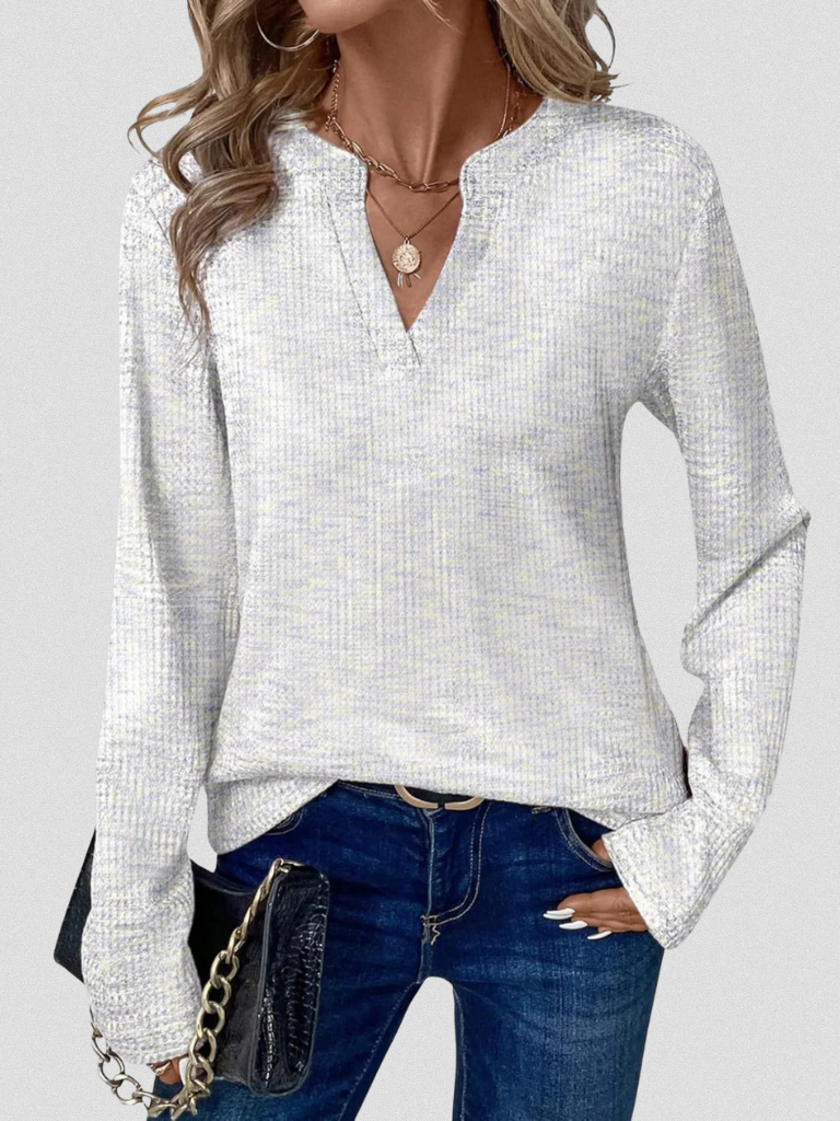 Theresa™ Cozy V-Notch Knit Top