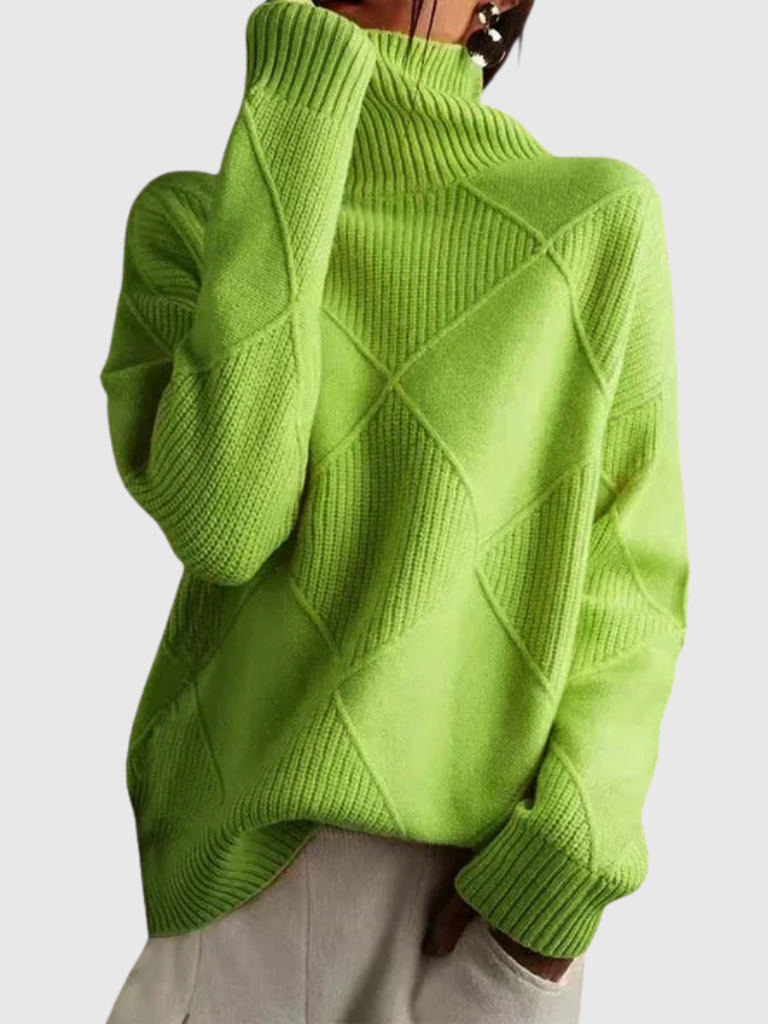 Kalyra™ Cozy Textured High-Neck Sweater