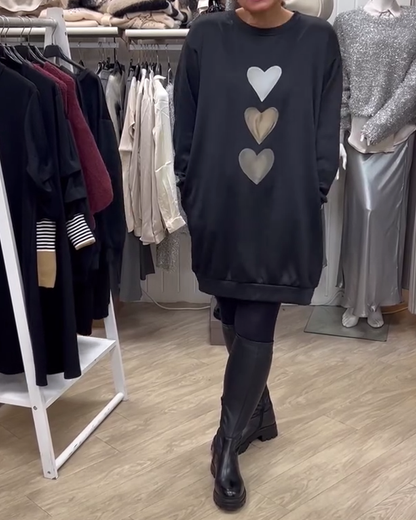 BRIANA™ - Avslappnad sweatshirtklänning