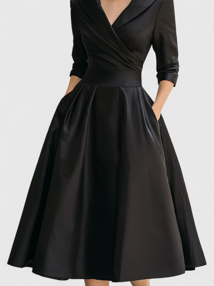AllureGrace™ – Elegant Vintage Midi Dress