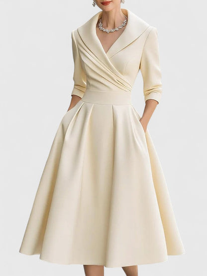 AllureGrace™ – Elegant Vintage Midi Dress