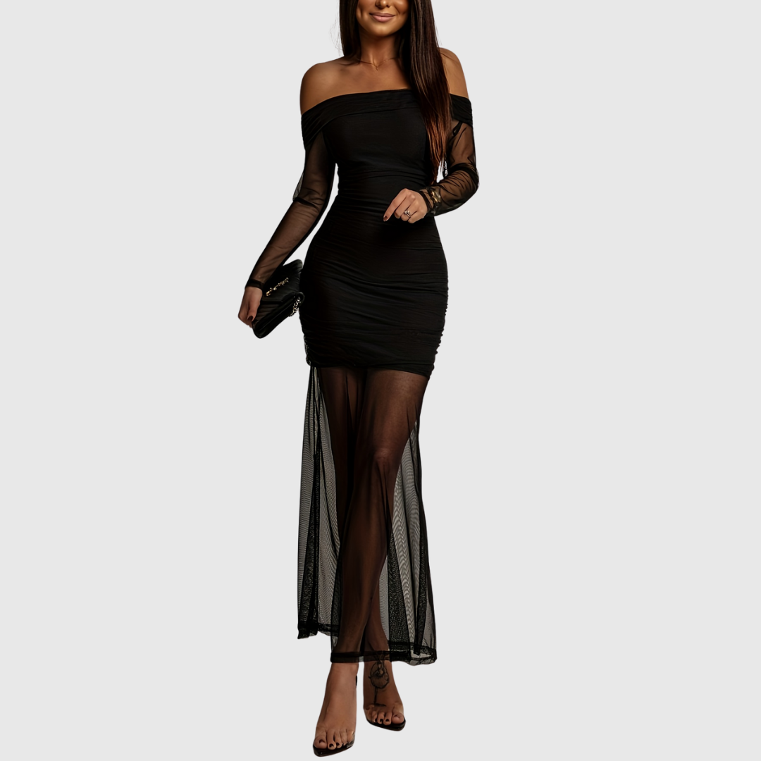 Evangeline | Elegant Off-Shoulder Aftonklänning