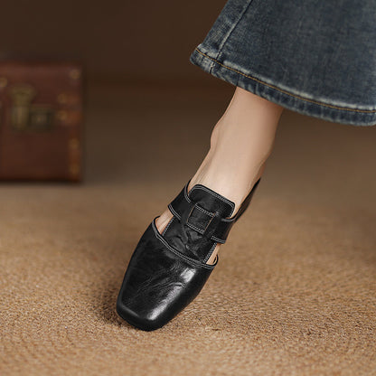 Selara™ Leather Cut-Out Mules