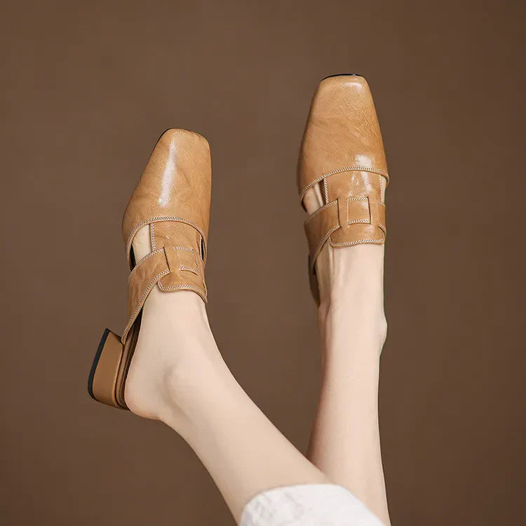 Selara™ Leather Cut-Out Mules