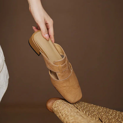 Selara™ Leather Cut-Out Mules
