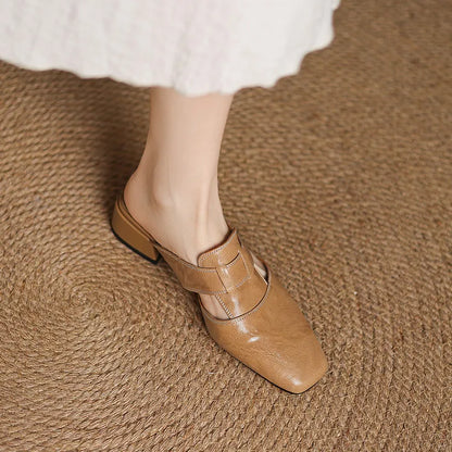 Selara™ Leather Cut-Out Mules