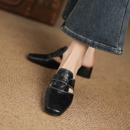 Selara™ Leather Cut-Out Mules