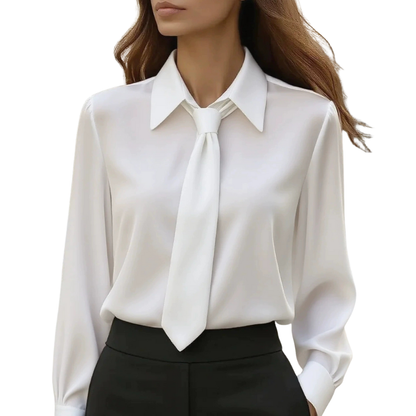 JONNIE™ – Långärmad skjorta med modern Tie Detail