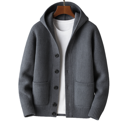 Nordvale™ – Hooded Knit Cardigan