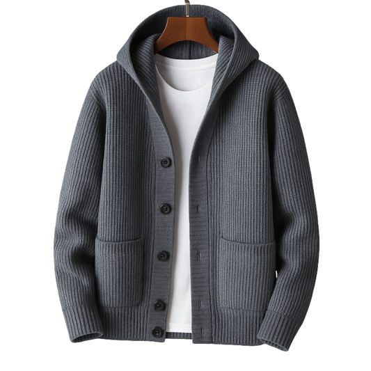 Nordvale™ – Hooded Knit Cardigan