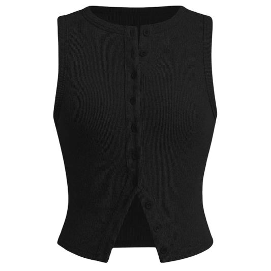 KYLIE™ – Klassisk ribbad, avslappnad kort topp