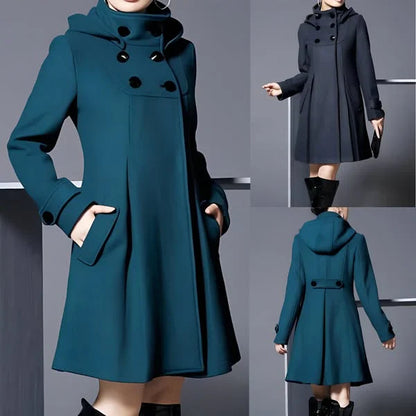 Aveline™ – Elegant Winter Coat with High Collar