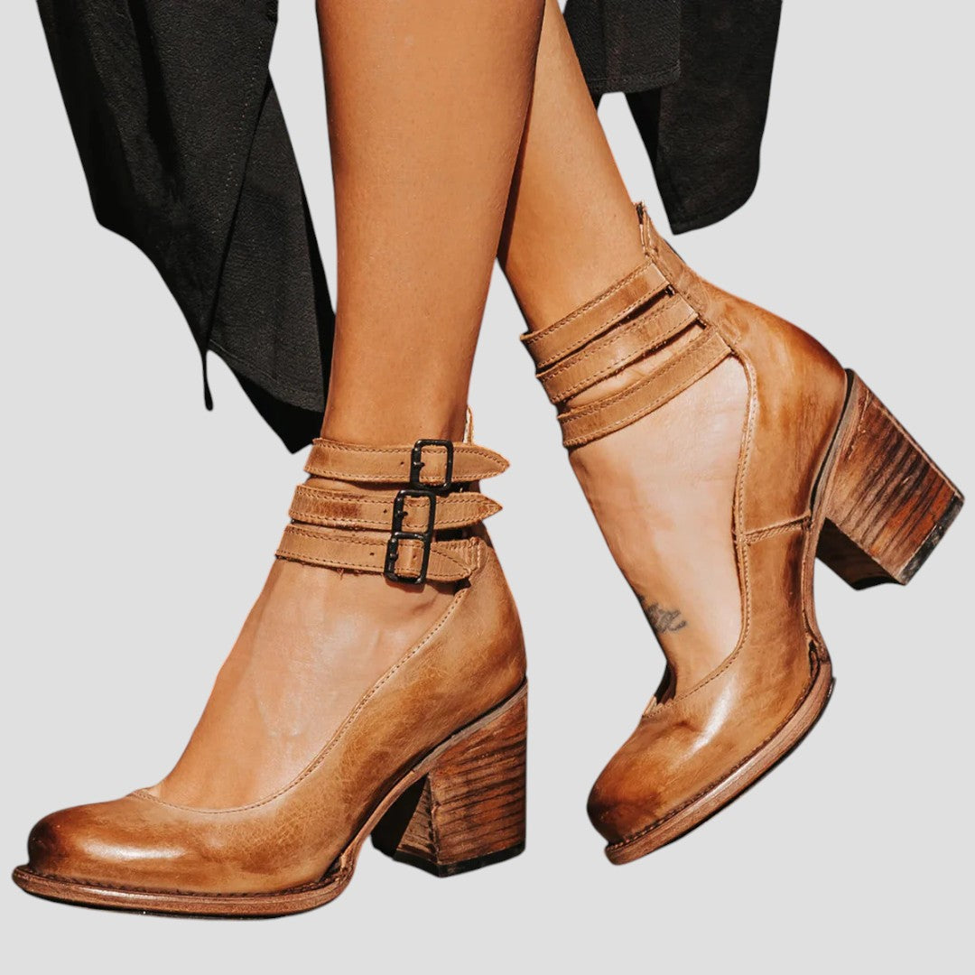 Marrowen™ Double-Strap Block Heel Boots