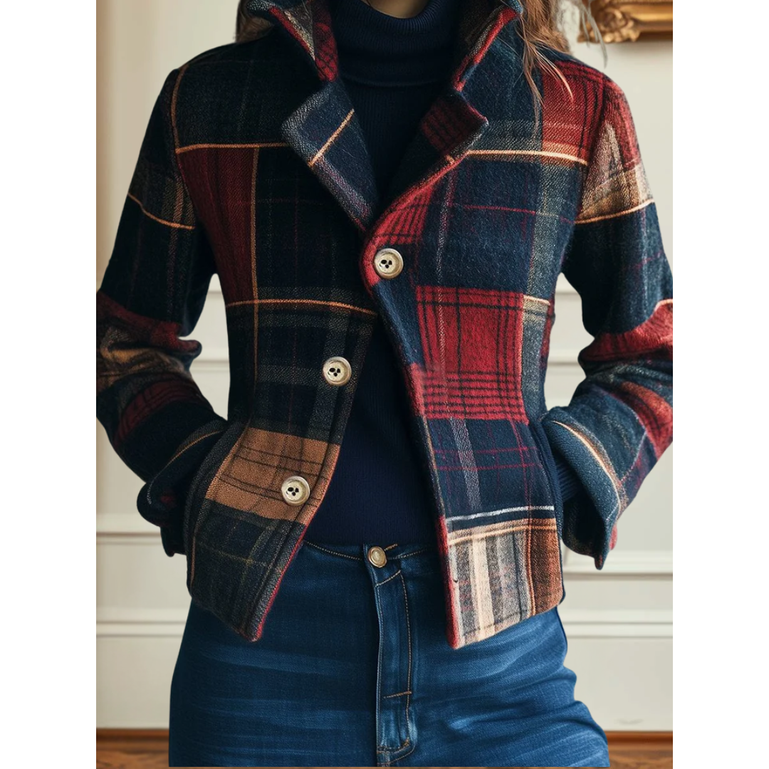PlaidHeritage™ – Tailored Patchwork Wool Jacket