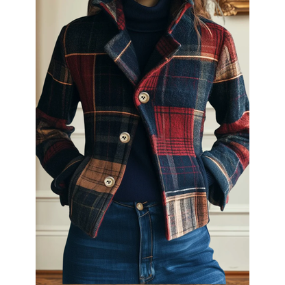 PlaidHeritage™ – Tailored Patchwork Wool Jacket