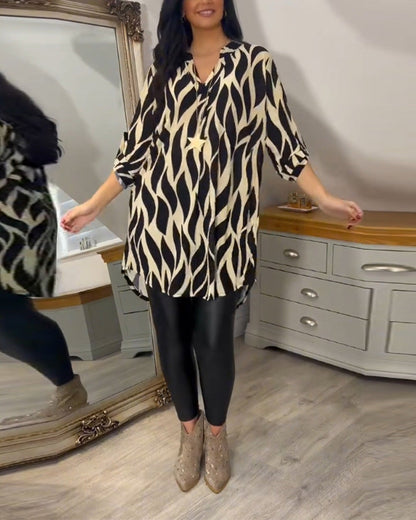 ALEXANDRA™ - Mönstrad lös topp