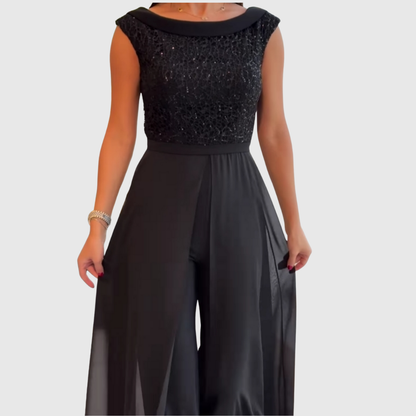 Liliane | Ärmlös festjumpsuit