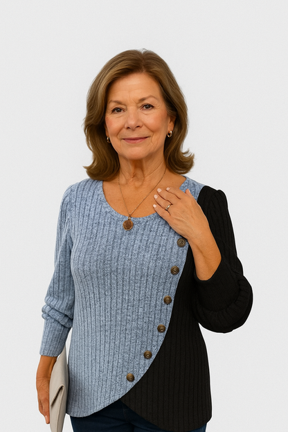 Lauren™ Cozy Button Detail Knit Top