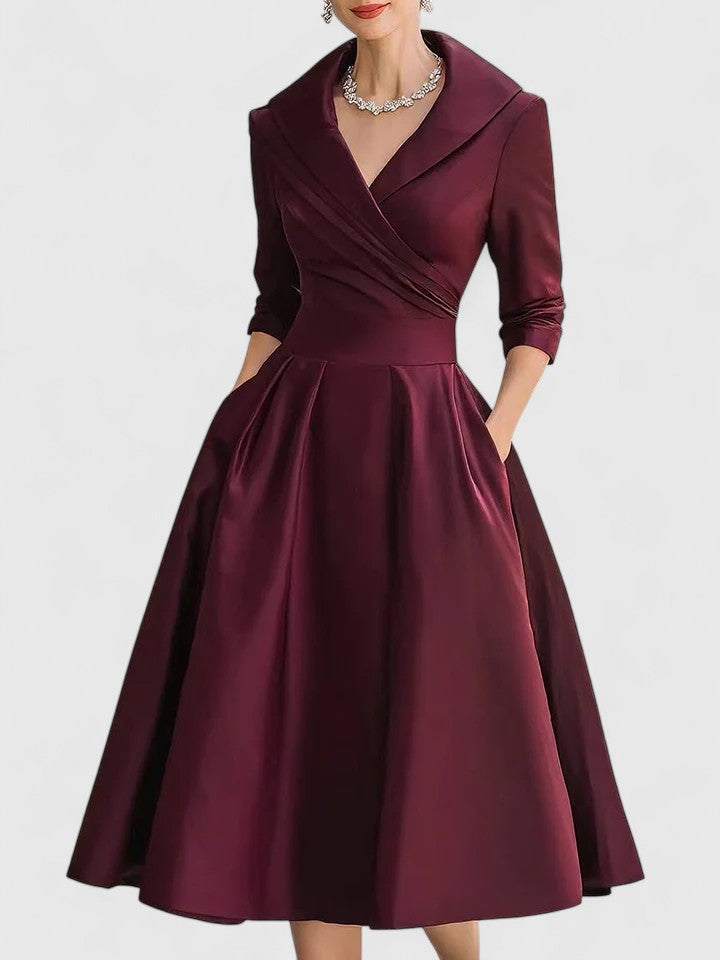 AllureGrace™ – Elegant Vintage Midi Dress