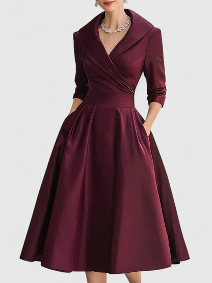 AllureGrace™ – Elegant Vintage Midi Dress
