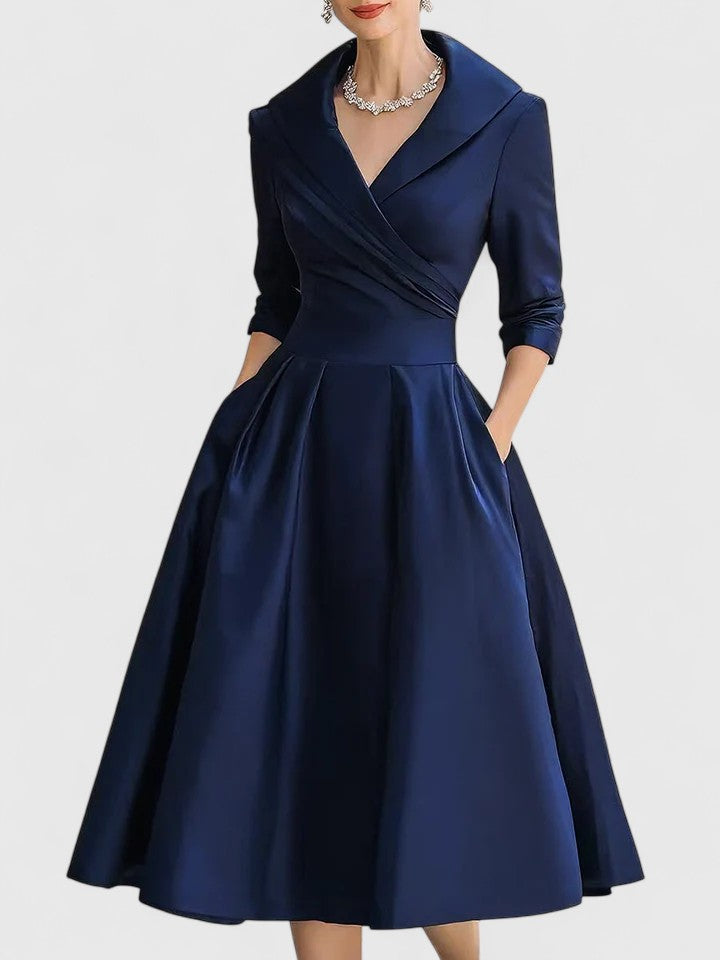 AllureGrace™ – Elegant Vintage Midi Dress