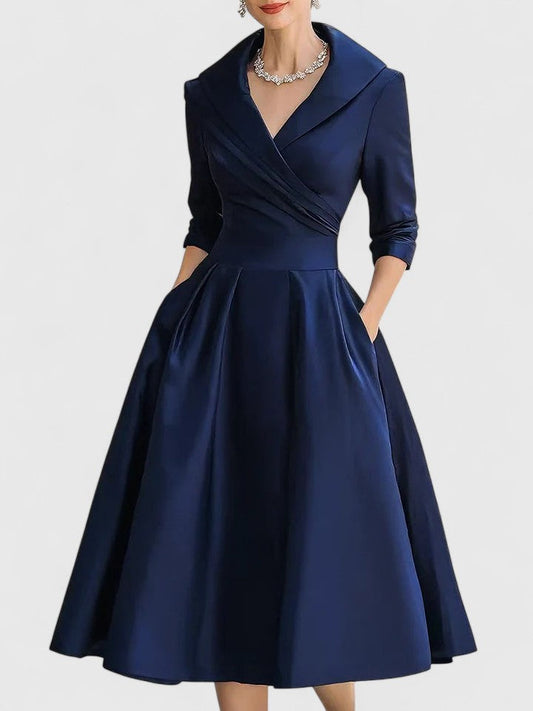 AllureGrace™ – Elegant Vintage Midi Dress