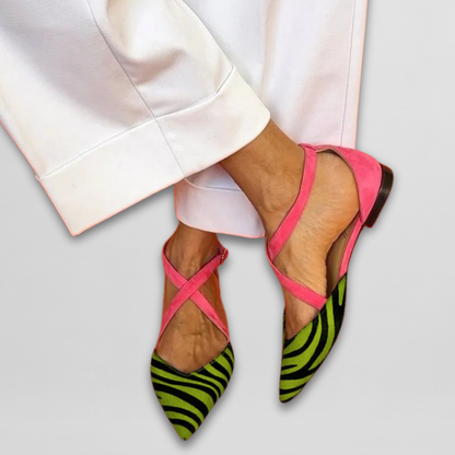 Maritza™ Strappy Zebra Ballerinas