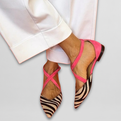 Maritza™ Strappy Zebra Ballerinas