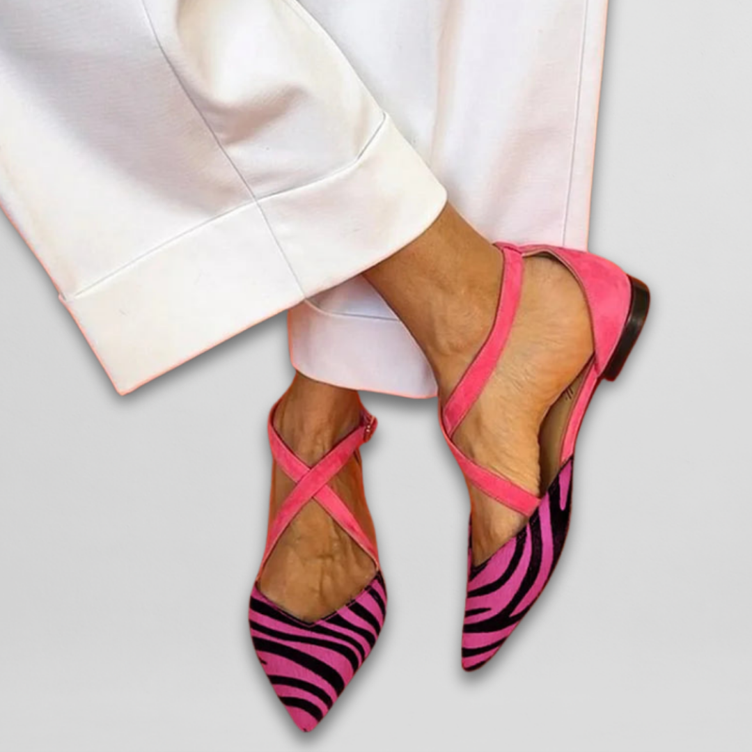Maritza™ Strappy Zebra Ballerinas
