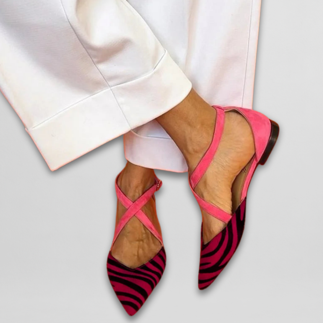 Maritza™ Strappy Zebra Ballerinas