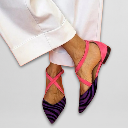 Maritza™ Strappy Zebra Ballerinas