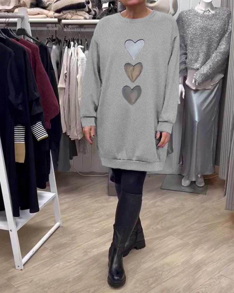 BRIANA™ - Avslappnad sweatshirtklänning