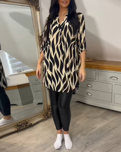 ALEXANDRA™ - Mönstrad lös topp