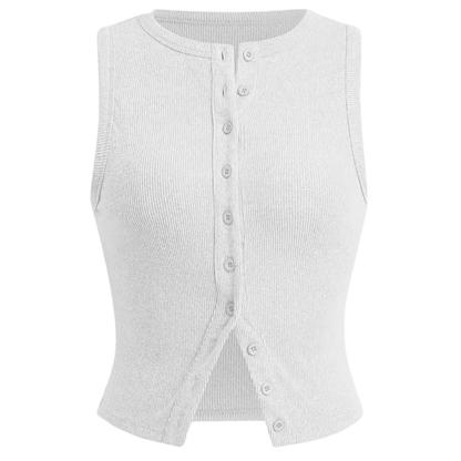 KYLIE™ – Klassisk ribbad, avslappnad kort topp