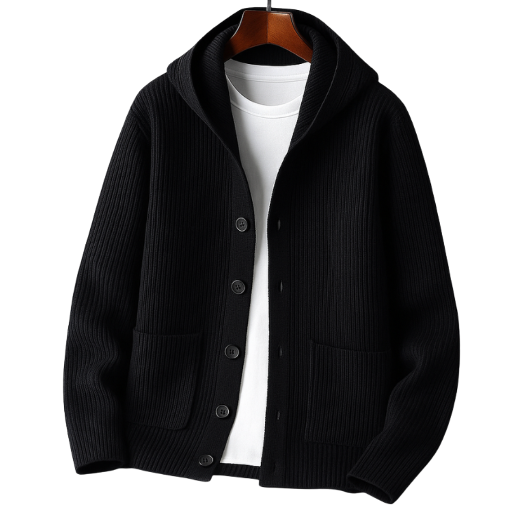 Nordvale™ – Hooded Knit Cardigan
