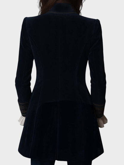 Veloria™ – Embroidered Velvet Tailored Jacket