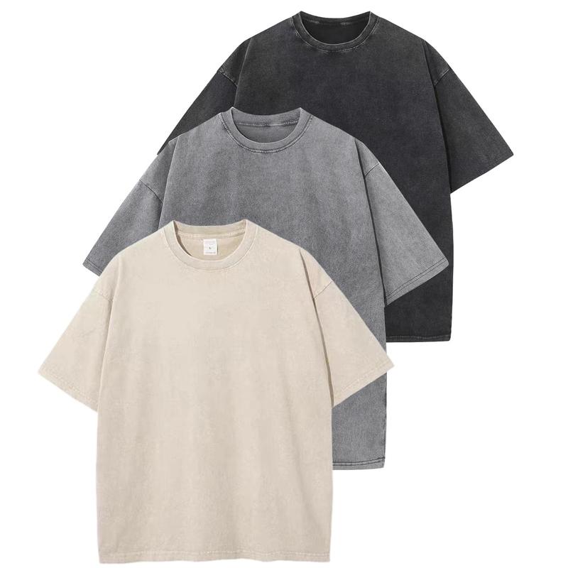 HOLLIE™ - Avslappnad rundhalsad t-shirt med lös passform (3-pack)