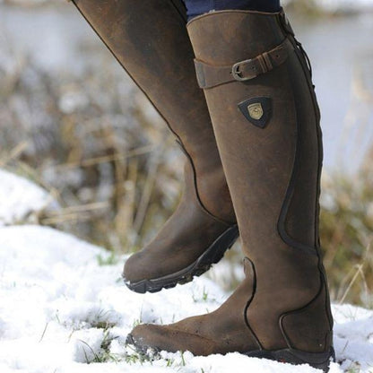Ravelle™ – Leather Knee-High Utility Boots