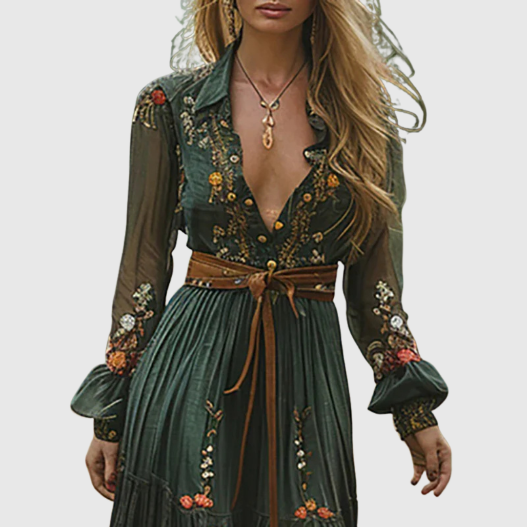 Alina Soleil - Romantisk Boho Maxiklänning