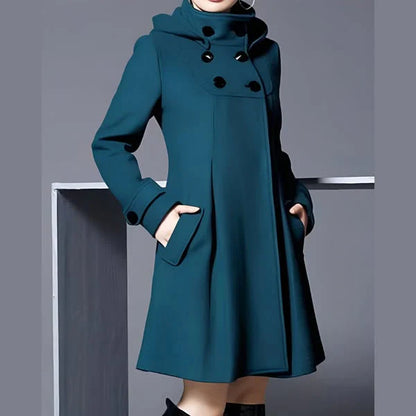 Aveline™ – Elegant Winter Coat with High Collar