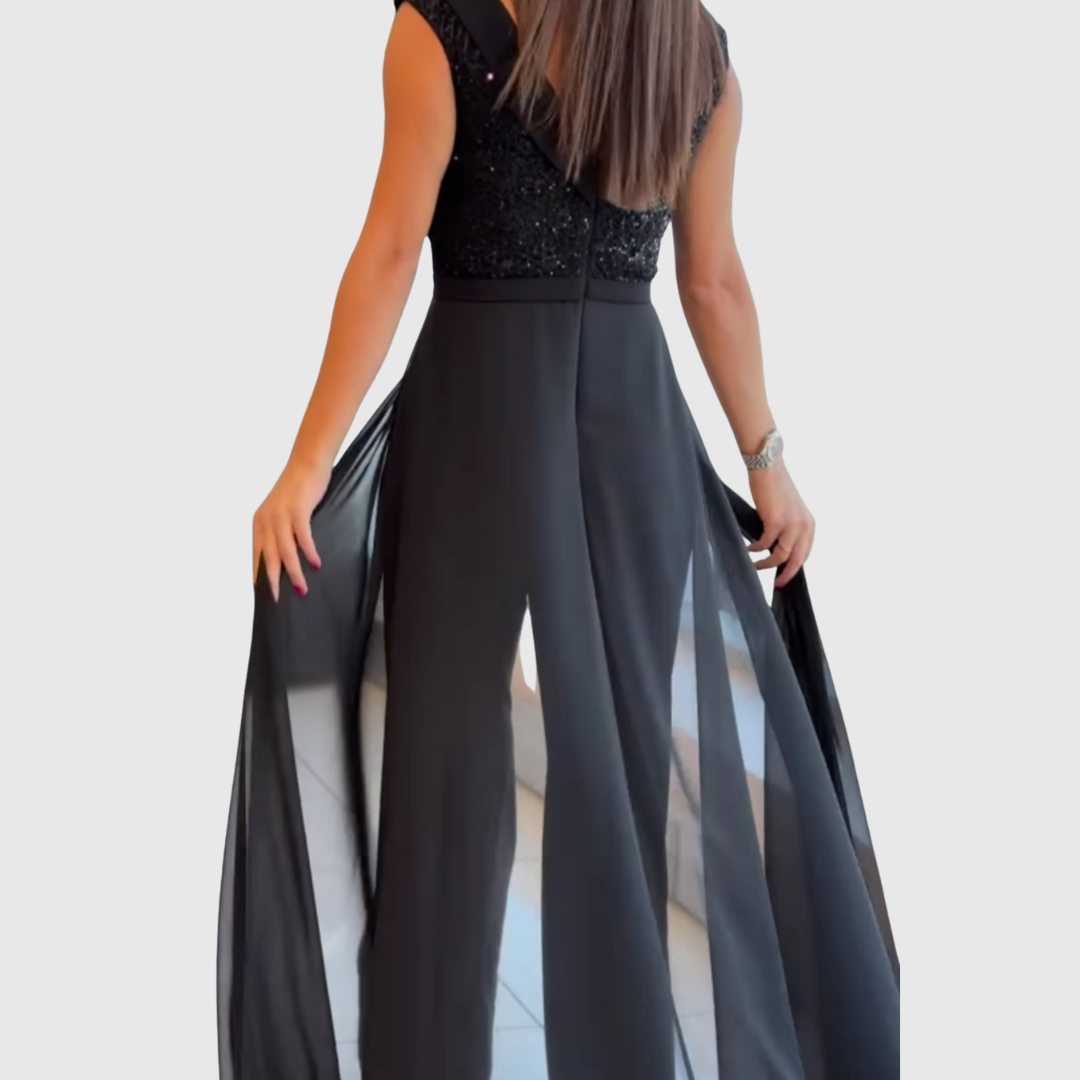 Liliane | Ärmlös festjumpsuit