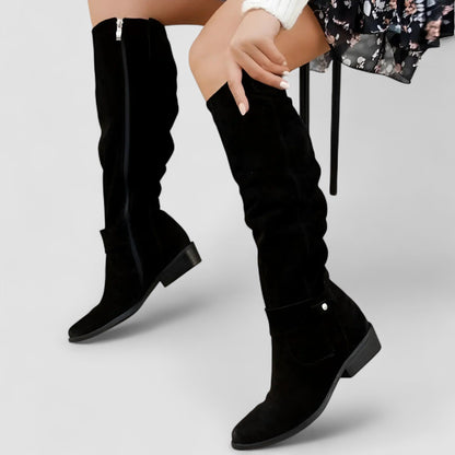 Valenor™ – Slouch Knee-High Suede Boots