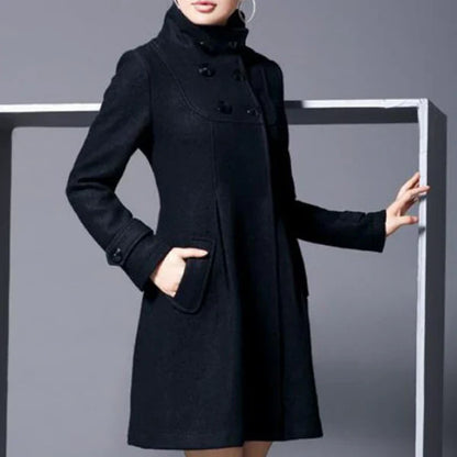 Aveline™ – Elegant Winter Coat with High Collar