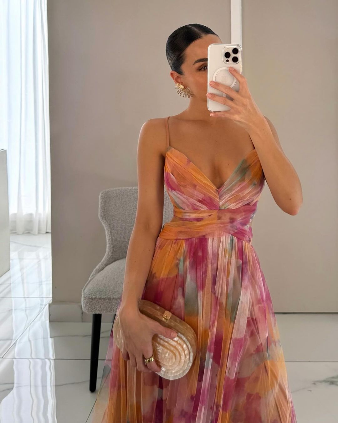 Millie - Elegant Blommig Maxiklänning