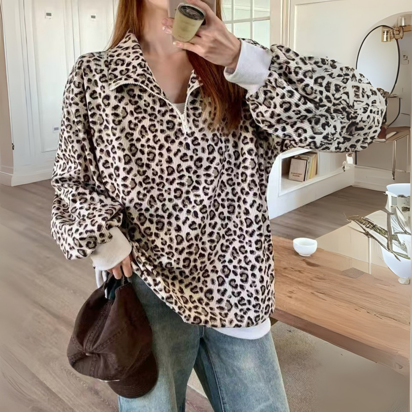 MINDI™ - Mysig leopardmönstrad tröja