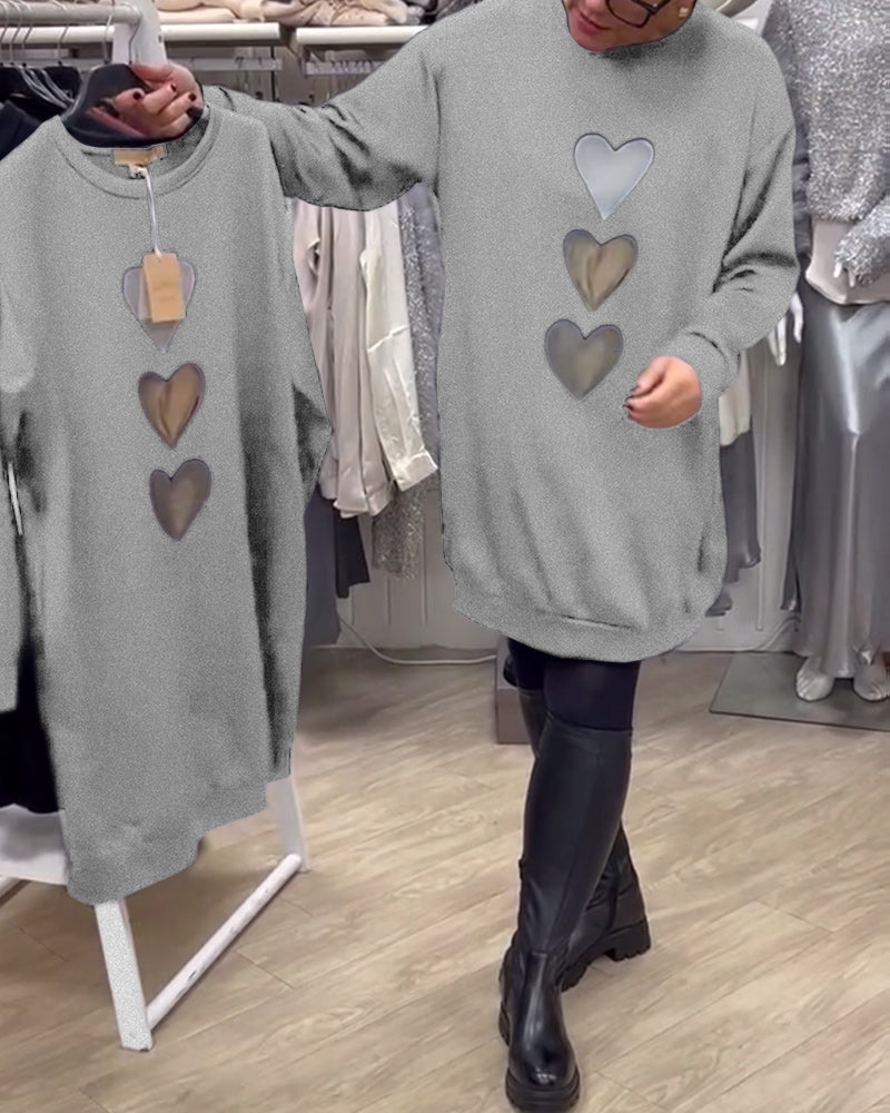 BRIANA™ - Avslappnad sweatshirtklänning