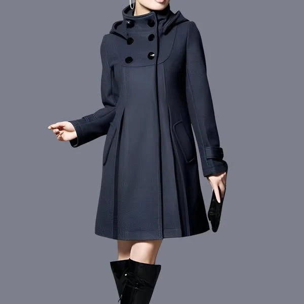 Aveline™ – Elegant Winter Coat with High Collar